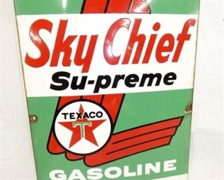 12X18 PORC. TEXACO SKY CHIEF PUMP PLATE 