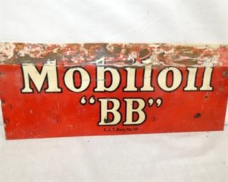 18X18 PORC. MOBILOIL BB SIGN 