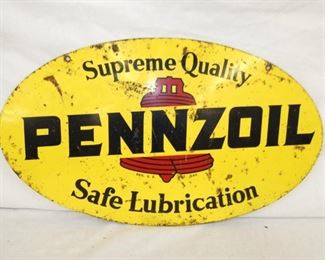 31X18 PENNZOIL LUBRICATION SIGN 