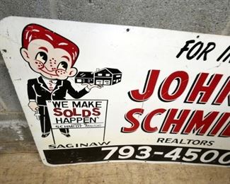 VIEW 3 36X24 JOHN O SCHMIDT SIGN W/ MAN 