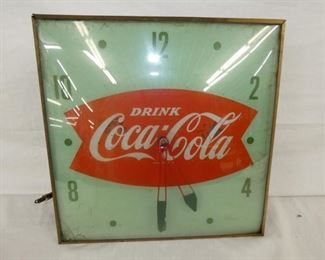 COCA COLA FISH TAIL CLOCK 