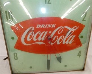 VIEW 2 CLOSEU COKE FISH TAIL CLOCK 