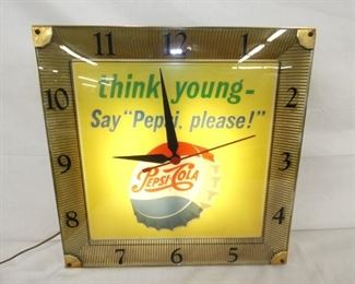 16IN PEPSI COLA CLOCK 