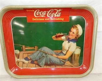 1930'S COKE TRAY W/ SAILOR GIRL 