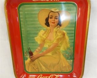 1930'S COKE TRAY W/ VICT. LADY 