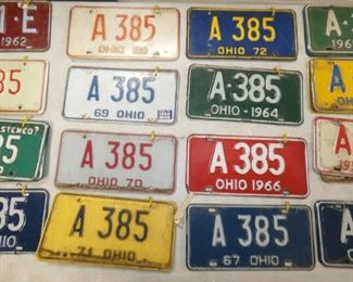 1960'S,70 OHIO TAGS 