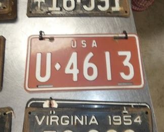 VA 1954 LIC. TAGS 