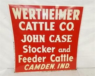 28X29 WERTHEIMER CATTLE FEEDER SIGN 