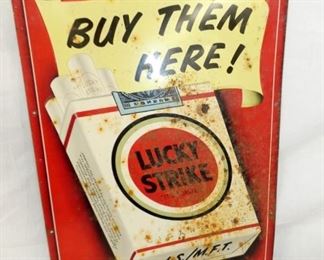 12X19 LUCKY STRIKE SIGN 