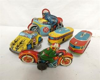 WIND UP TIN LITHO CARS 