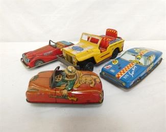 WIND UP TIN LITHO CARS 