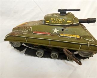 TIN LITHO WIND UP US TANK 