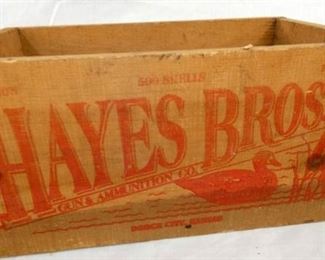 15X8 WOODEN HAYES BROS. BOX 