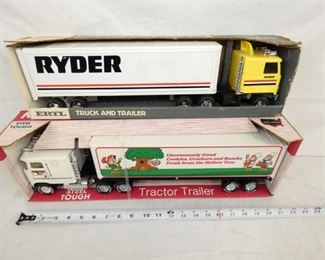 COLLECTION METAL TOY TRUCKS/TRAILERS 