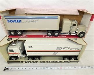 COLLECTION METAL TOY TRUCKS/TRAILERS 