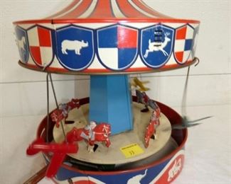 12X16 TIN LITHO MERRY GO ROUND 