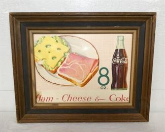 20X16 COKE ADV. CB FRAMED 