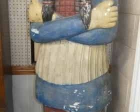 7FT. WOODEN CIGAR INDIAN 