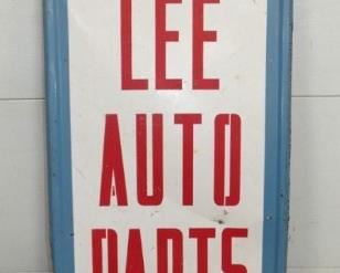 24x72 LEE AUTO PARTS PENNZOIL SIGN 