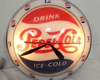 PEPSI DOUBLE BUBBLE CLOCK 