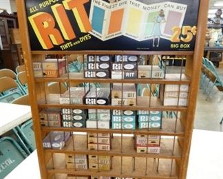 18X34 RIT DYES WOODEN DISPLAY 