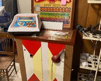 Spot bell five cent slot machine and other gaming items