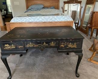 Antique Asian desk signed by artist used to belong to William Raoul the railroad tycoon