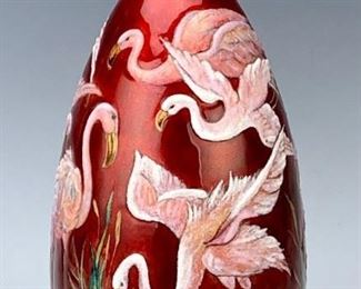 Camille Faure (1874-1956) "Flamingos" Vase - Lot 95a