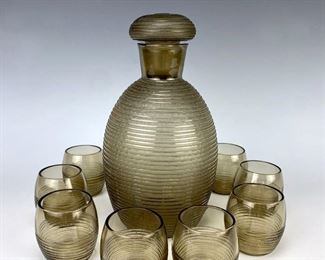 Daum Nancy Art Deco Cocktail Set C. 1920 - Lot 107