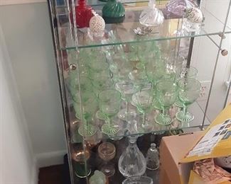 Green depression glass