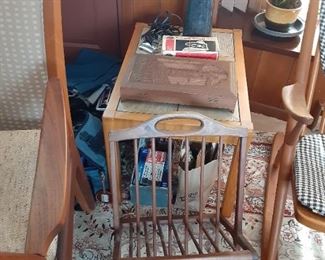 Mid-century magazine rack teak