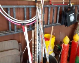 Nice selection of street hockey sticks