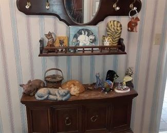 Nice selection of cat collectibles