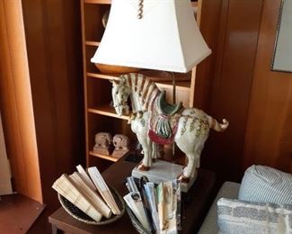 Oriental Horse Table Lamp