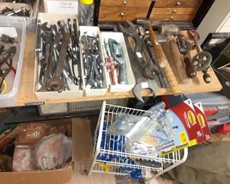 hand tools and wrenches, clamps etc. 