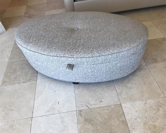 Custom 65” wide Ottoman with large storage inside, can be use as coffee table add a tray 