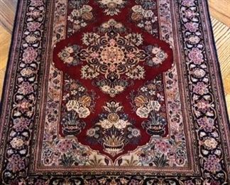 Persian Tabriz silk rug, 4’10”by 6’10”
