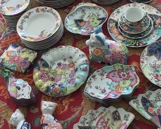 Tobacco Leaf dishes, figurines, Mottehedah, Minton, Andrea, contemporary, vintage, antique