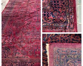 19’2” by 13’ Kashan palace sized rug, professionally cleaned, excellent condition.  Signed by the maker. 