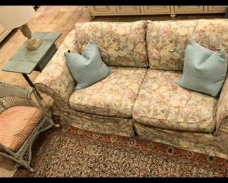 Mitchell Gold and Bob Williams shabby chic linen slip covered sofa - perfect for the beach or the lake house!