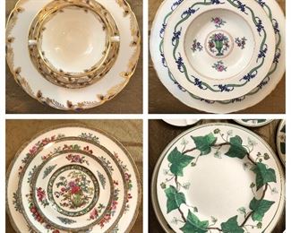 Sets of China; Lenox “Essex”, Minton “Falmouth”, Paragon “Indian Tree”, Wedgwood “Napoleon”, and MORE 