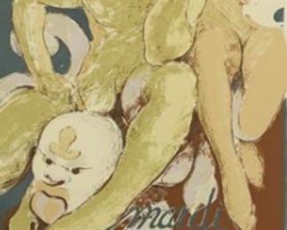 George Dureau “Mardi Gras New Orleans” serigraph, signed and inscribed “Collection of the Artist”