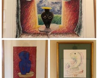 Michael Ledet, Louisiana artist, three original works 