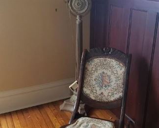  Petite rocking chair, floor lamp