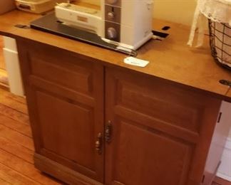 Bernini sewing machine in electric cabinet