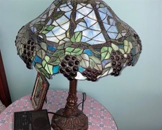 Tiffany style leaded glass table lamp  $95