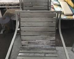 set of four chairs wood and metal