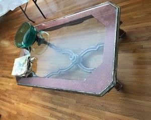 coffee table with glass top