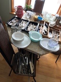 kitchen table and silverware