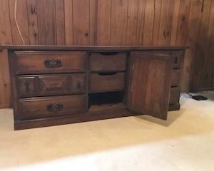 low dresser view of drawers